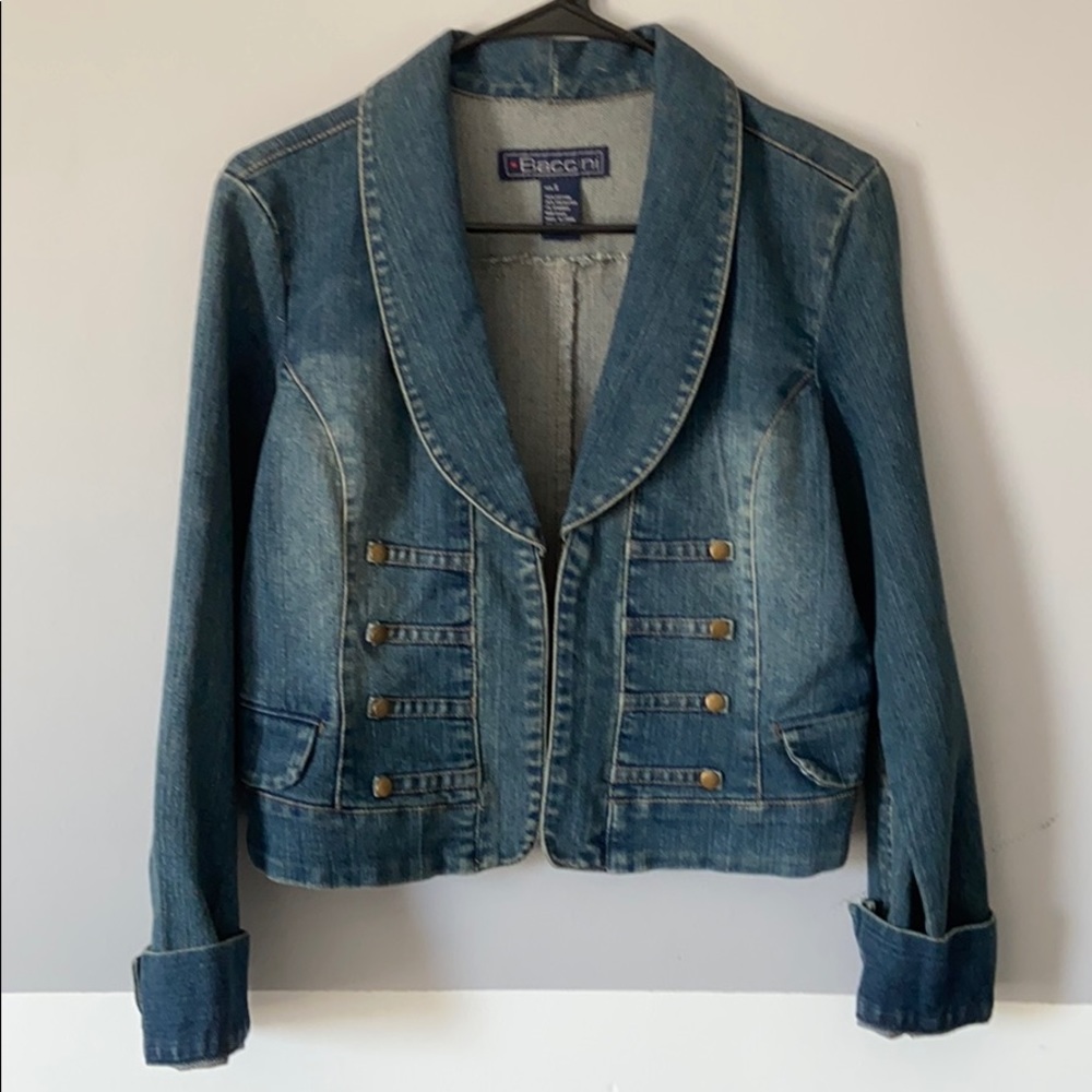 Baccini Slightly Distressed Jean Jacket